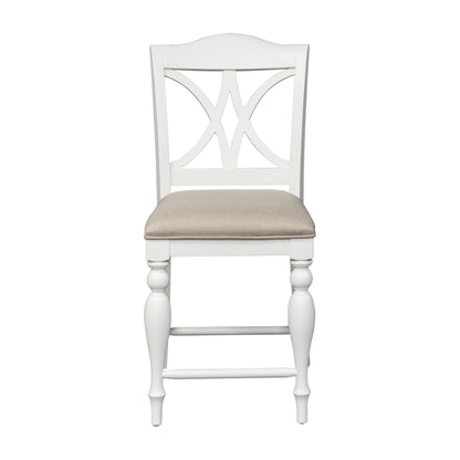 Summer House - Slat Back Counter Chair - White