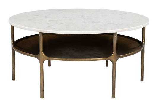 Bild - Coffee Table - White & Brass