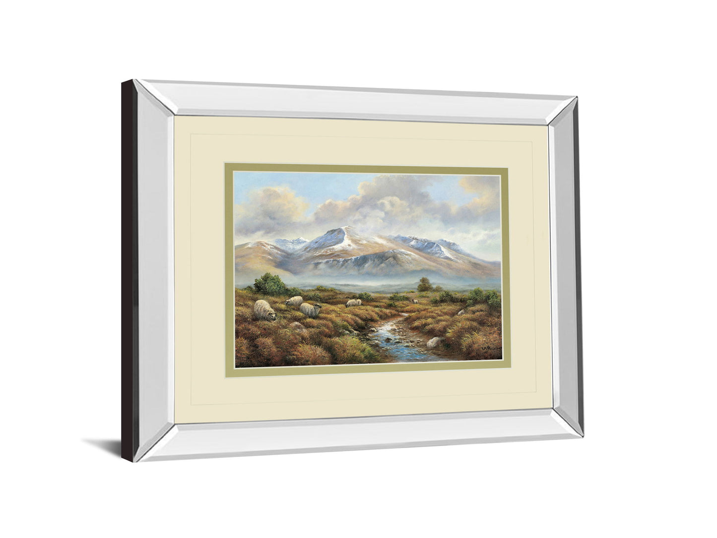 Ben Nevis By Wendy Reeves - Mirror Framed Print Wall Art - Light Brown