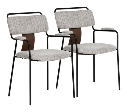 Couva - Dining Chair (Set of 2) - Gray Tweed