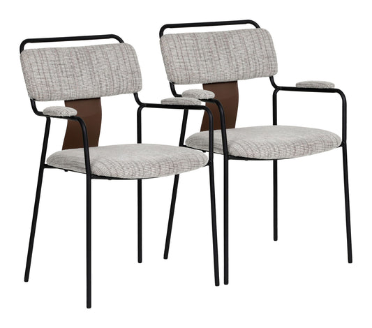 Couva - Dining Chair (Set of 2) - Gray Tweed