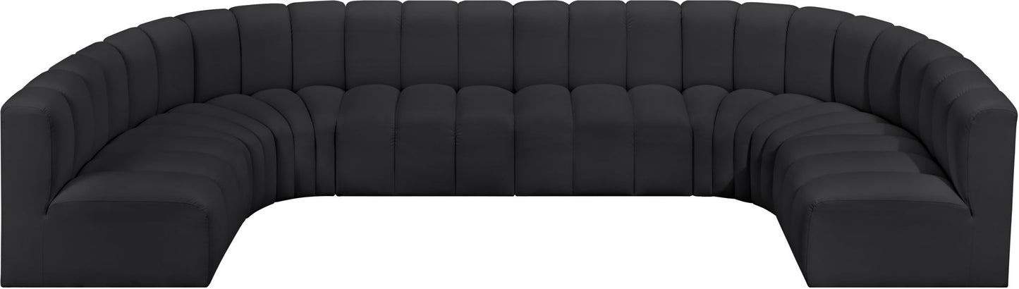 Arc - Faux Leather Modular U-Shaped Sectional