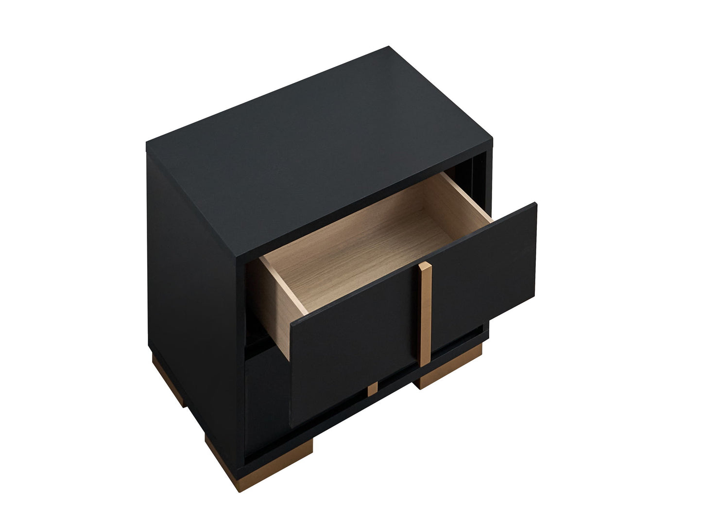 Steeler - Nightstand - Black / Gold