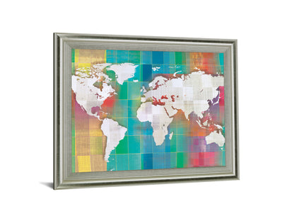 Atlas Spectrum - 28" x 34" Framed Wall Art - Light Blue