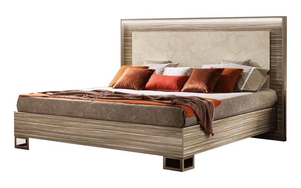 Luce - Bed With Wooden Headboard
