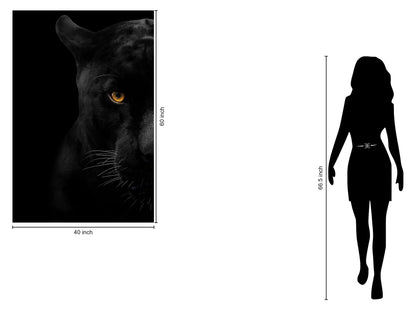 Tempered Glass With Foil - Panther Face - Black