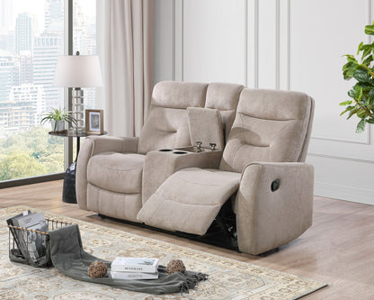 Paterson - Loveseat With Console - Beige