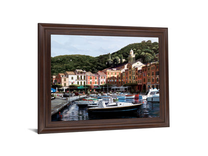 Harbor Village Serenity - 28" x 34" Framed Wall Art - Green