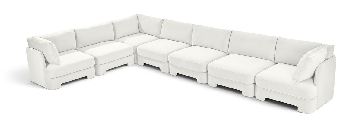Hammond - Velvet Performance Fabric Upholstered 7 Piece Sectional