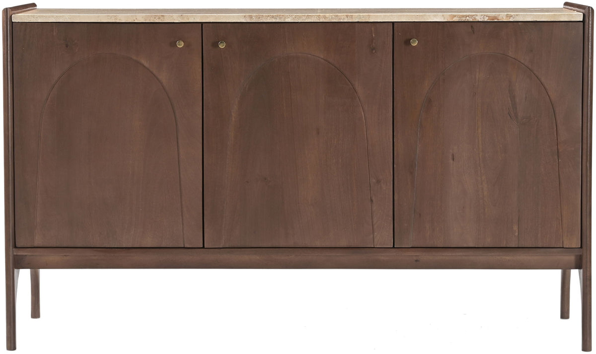Veya - 57" Genuine Marble And Mango Wood Sideboard / Buffet