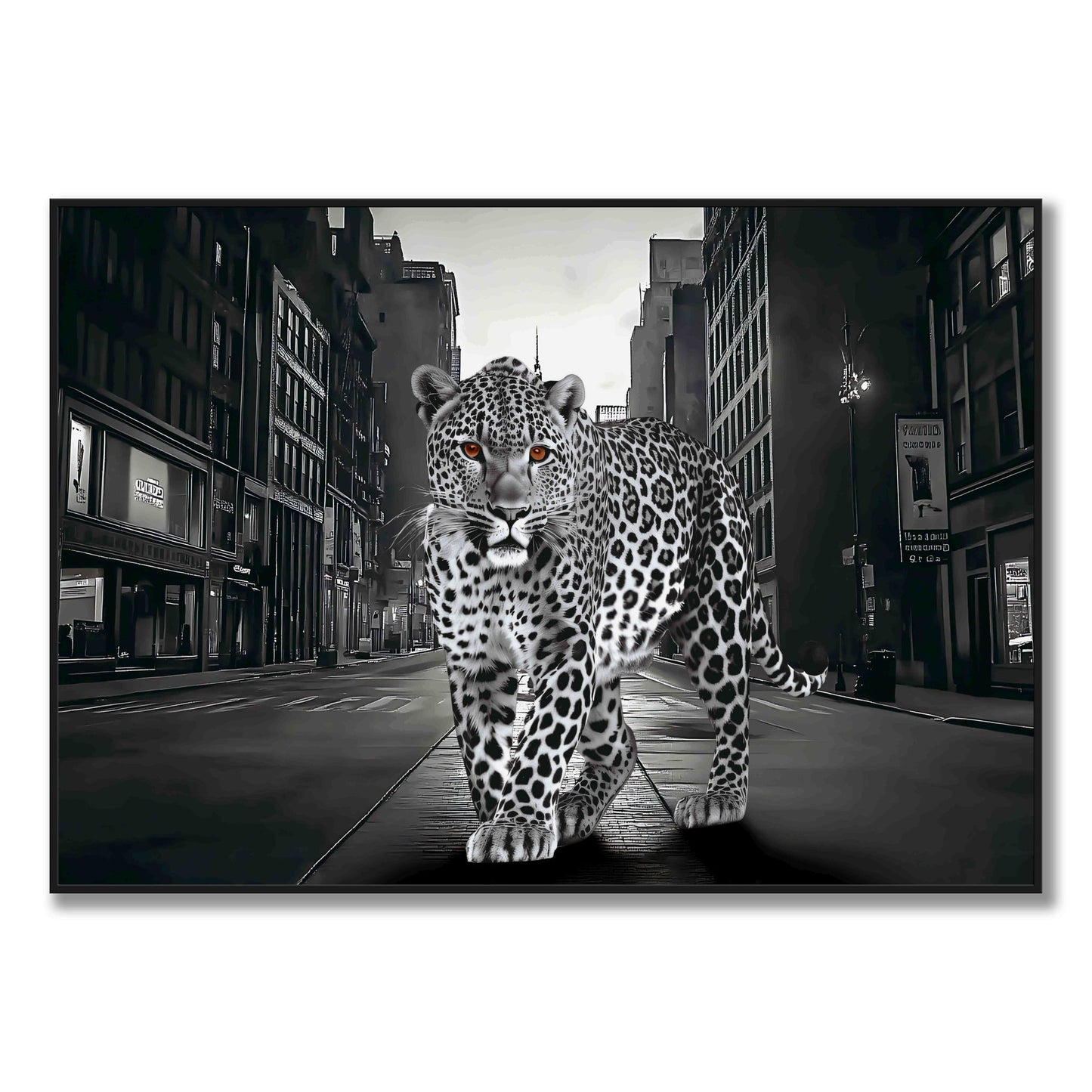 Noir Stroll - 28" x 40" Framed Wall Art