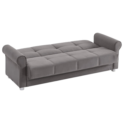 Ottomanson Sara - Upholstered Convertible Sofabed With Storage - Gray
