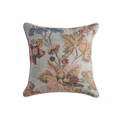 Taman - 20" Natural Cotton Accent Pillow - Autumn Florals