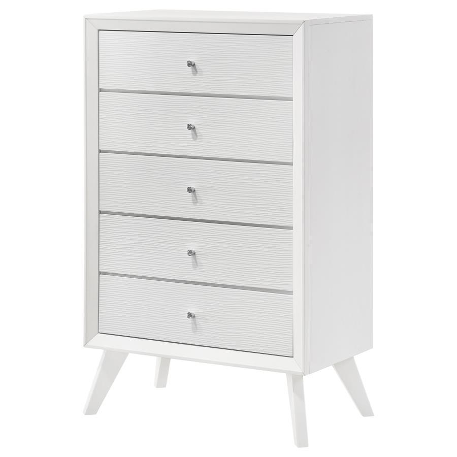 Janelle - 5-Drawer Chest - White