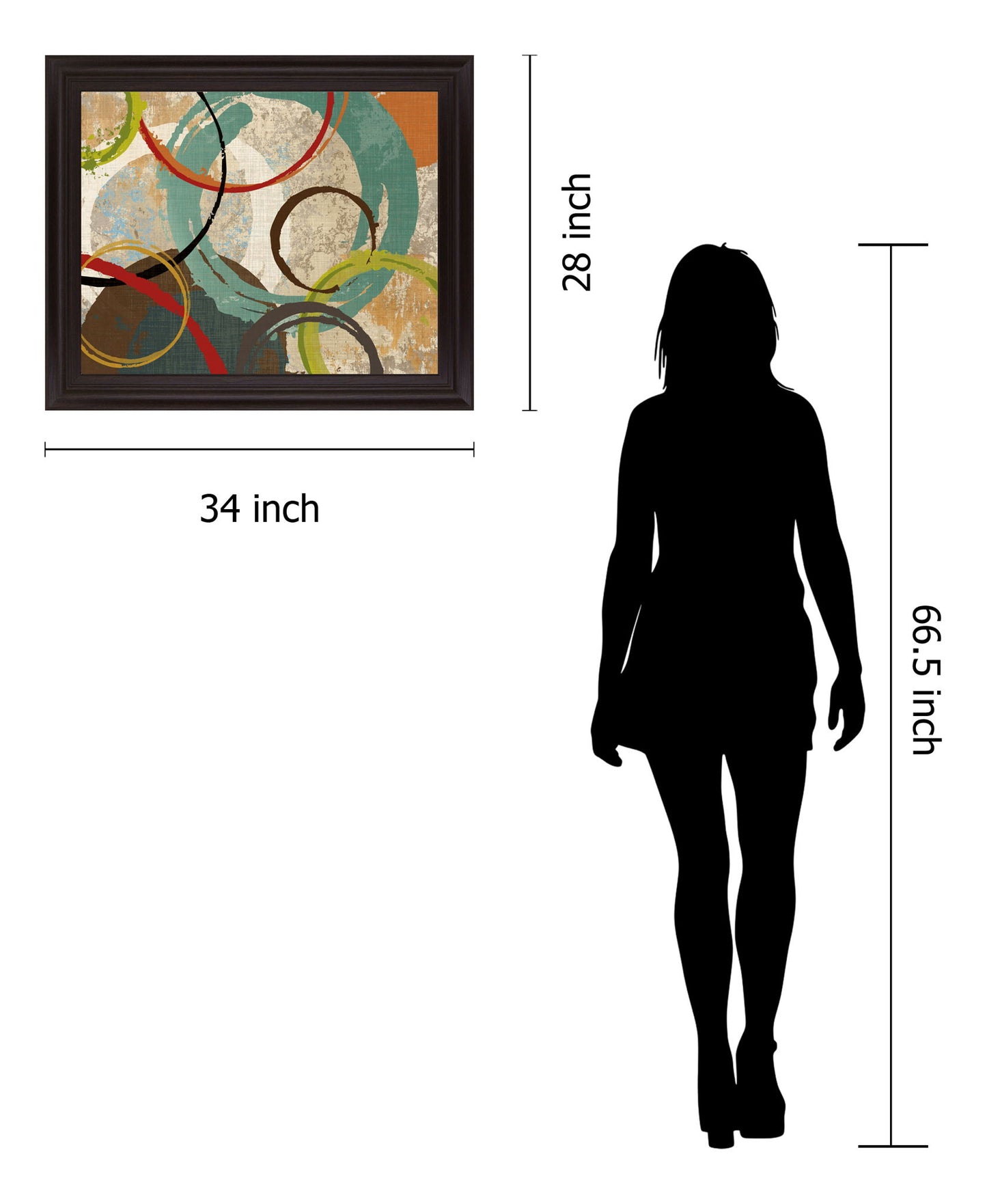 Whirlwind Echoes - 28" x 34" Framed Wall Art