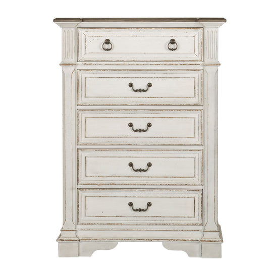 Abbey Park - 5 Drawer Chest - White