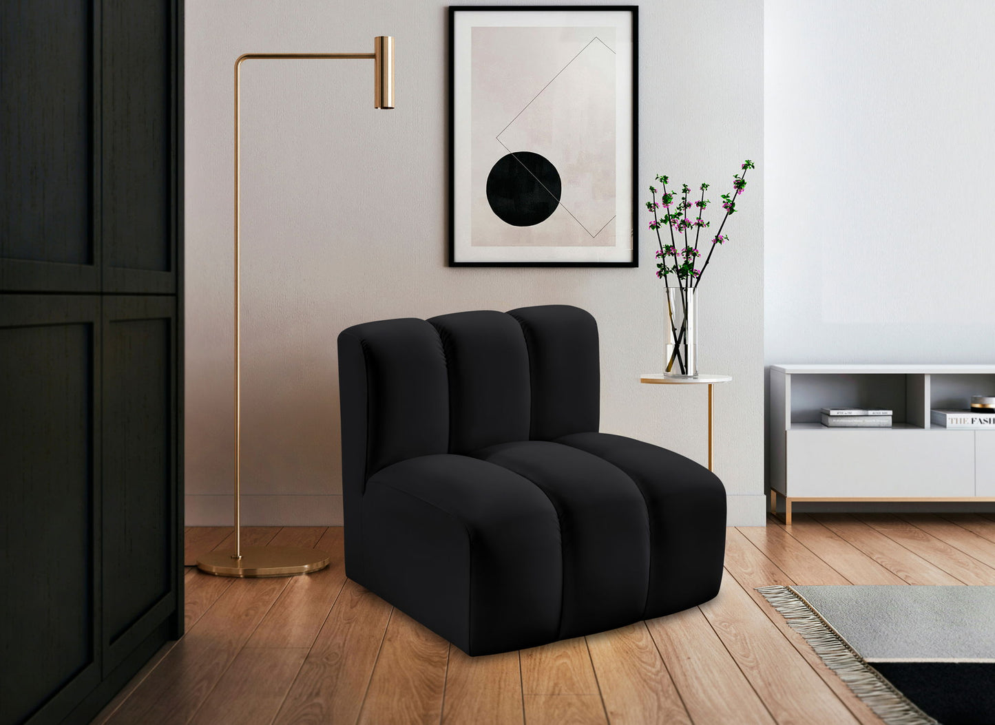 Arc - Faux Leather Straight Chair