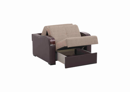 Ottomanson Sleep Plus - Upholstered Convertible Armchair With Storage