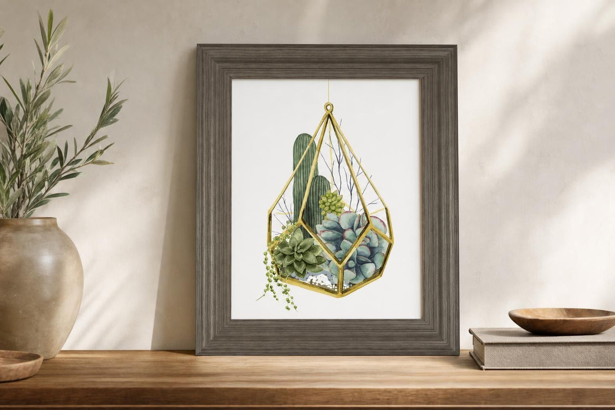 22x26 Wild Terrarium IV By Grace Popp - Green