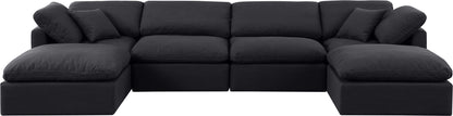 Indulge - Linen 6 Piece Modular Double Chaise Sectional