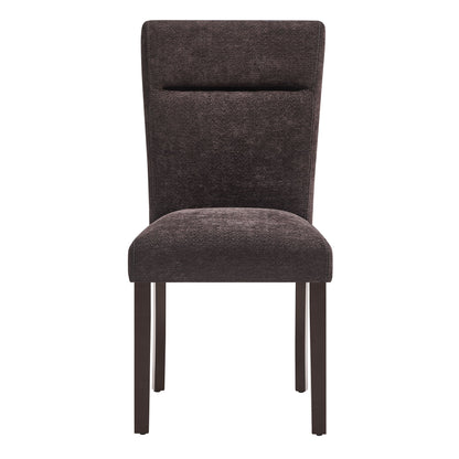 D8212 - 9 Piece Dining Room Set (Dining Table With 8 Dining Chairs) - Dark Brown