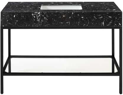 Marmo - Engineered Marble Bathroom Vanity With Black Base