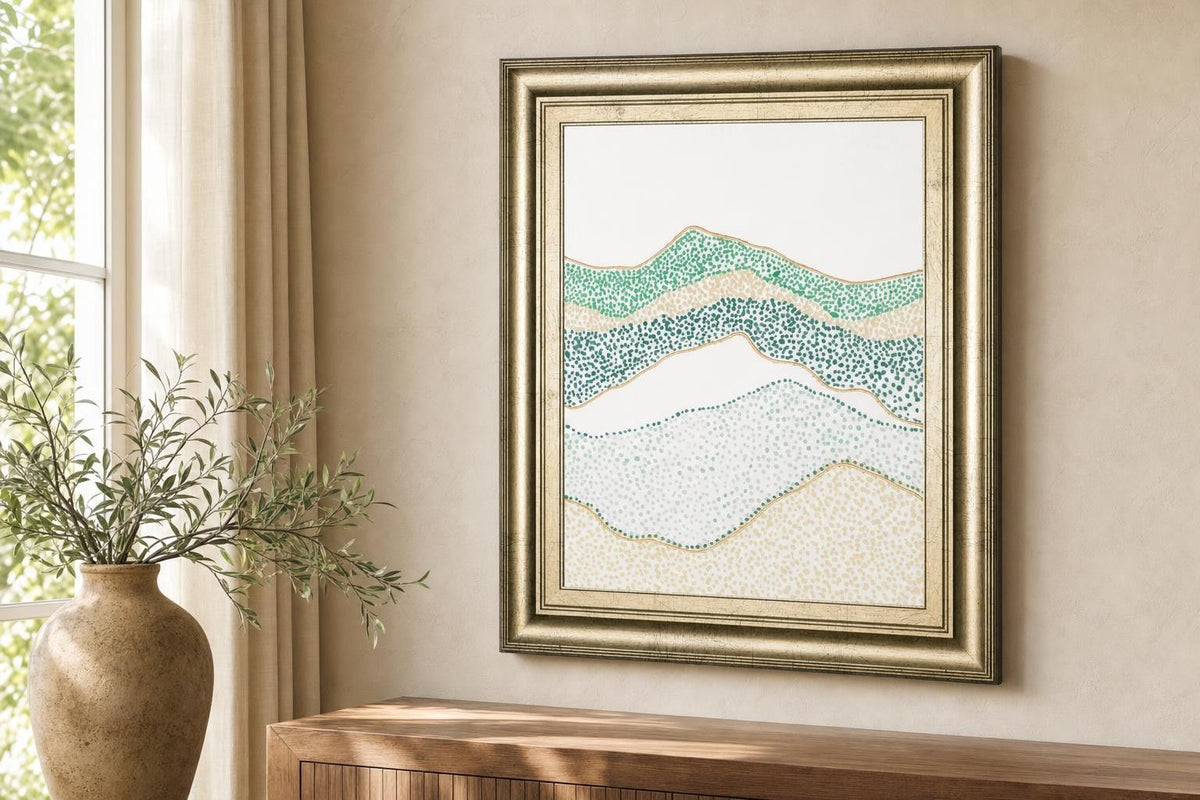 22x26 Terra Dots I By Vanna Lam - White