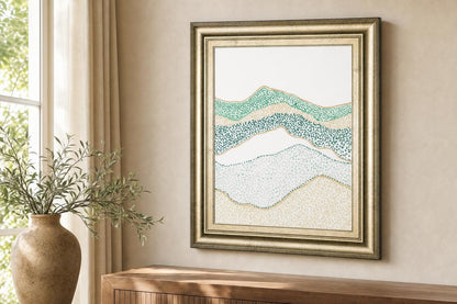 22x26 Terra Dots I By Vanna Lam - White