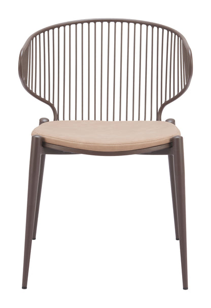 Silues - Dining Chair (Set of 2) - Taupe / Brown