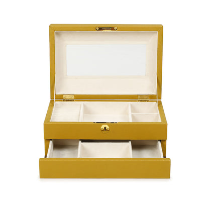Knox - Vegan Leather Contract-Grade Jewelry Box - Mustard Yellow