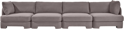 Hammond - Velvet Performance Fabric Upholstered 4 Piece Sofa