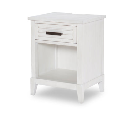 Edgewater Sand Dollar - Leg Nightstand - White