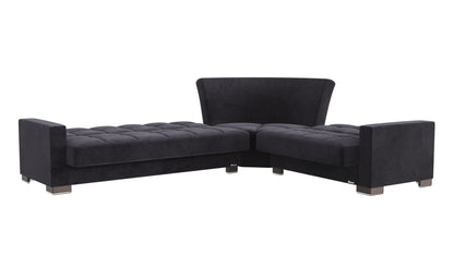 Ottomanson Armada - Upholstered Convertible Sectional With Storage - Microfiber