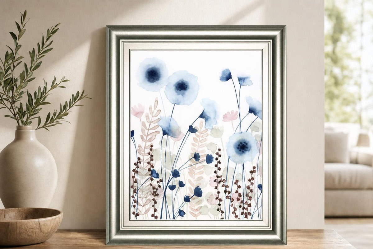 22x26 Sweet Flower Field II By Grace Popp - White
