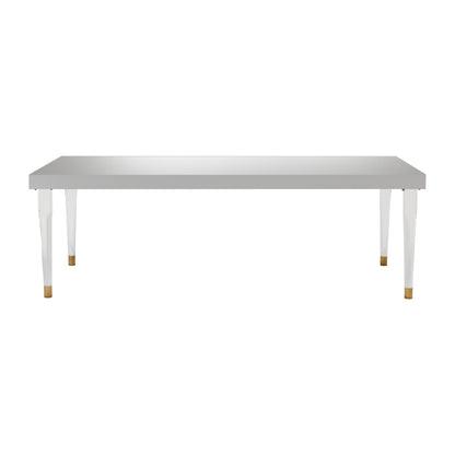 Tabby - Glossy Lacquer Dining Table - Light Gray