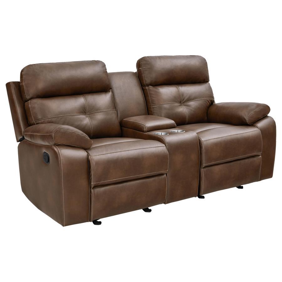 Damiano - Reclining Loveseat - Light Brown