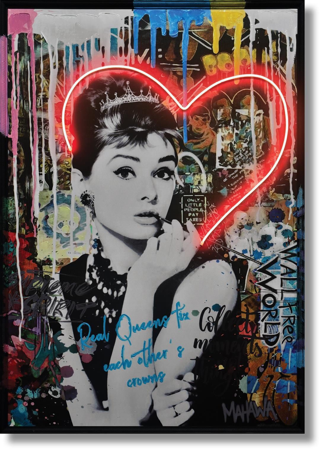 Radiant Muse Heart - 33" x 48" Framed Wall Art