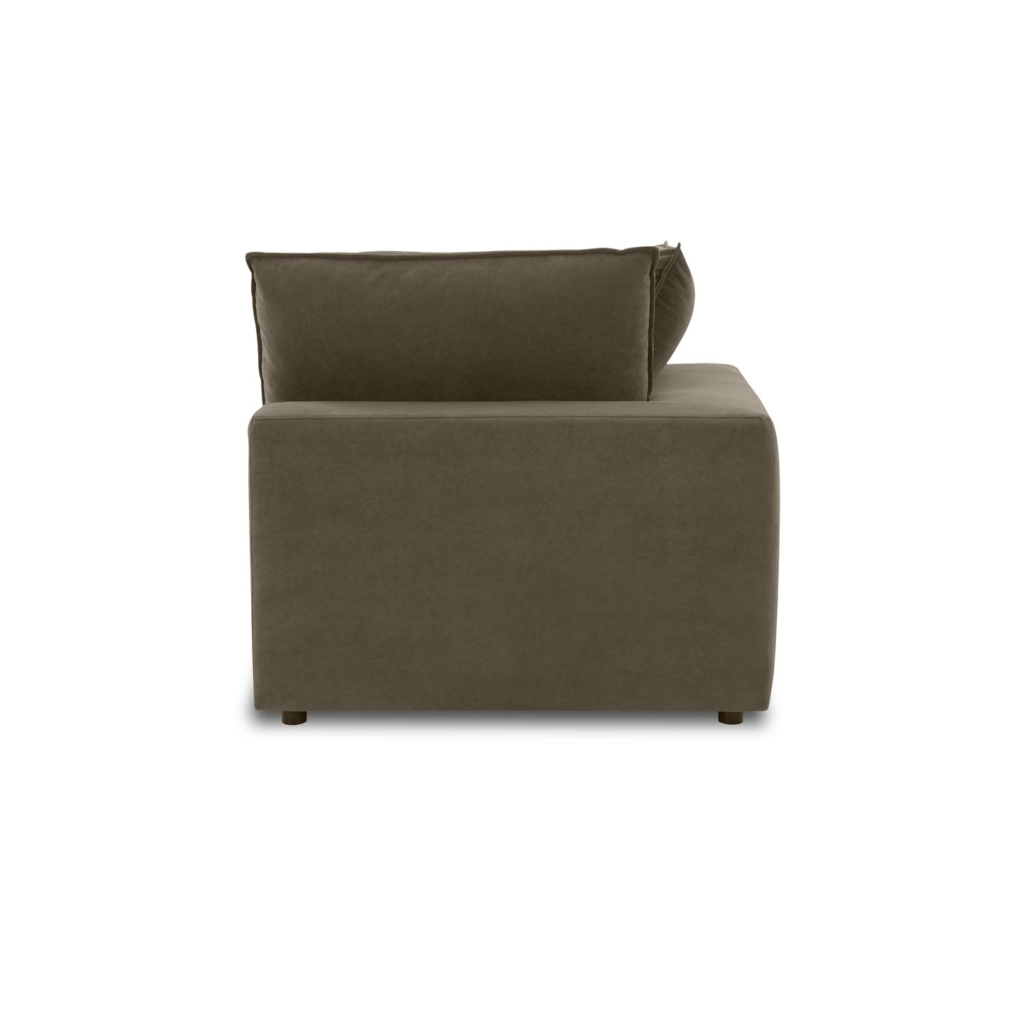 Cali - Velvet Corner Chair - Chocolate Brown