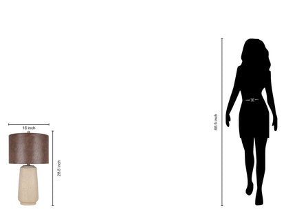 "Rustic Harmony" Ceramic Table Lamp (Set of 2) - Rock