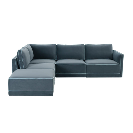 Willow - Modular LAF Sectional - Misty Blue