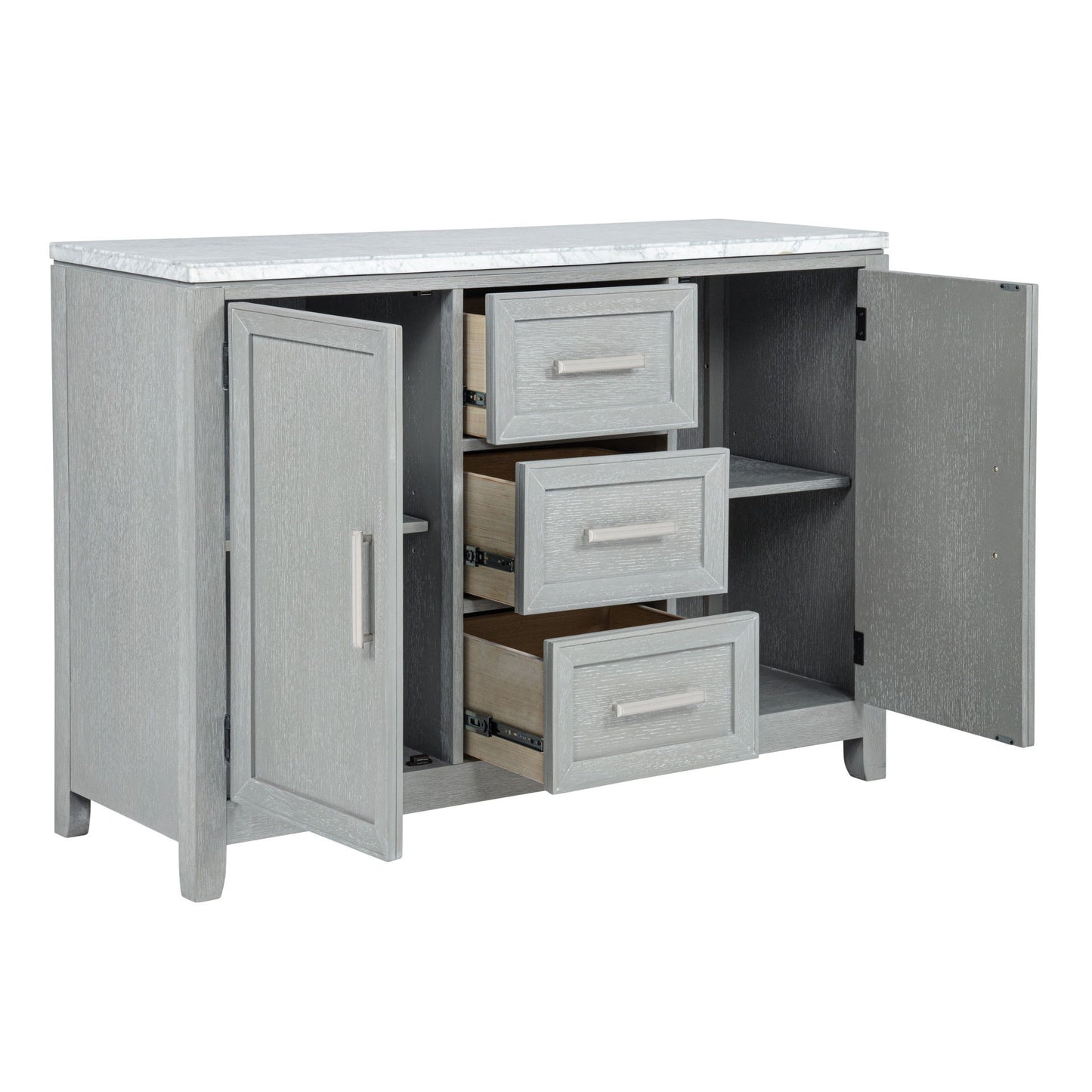 Fiona - Marble Top Dining Buffet / Server - Mist Gray