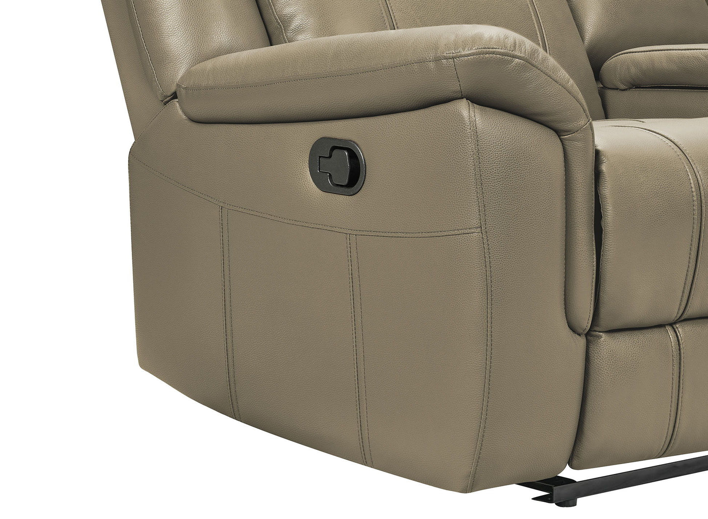 9015 - Sofa With Manual Recliner - Taupe