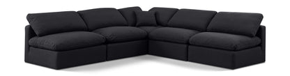 Indulge - Linen 5 Piece Modular Corner Armless Sectional