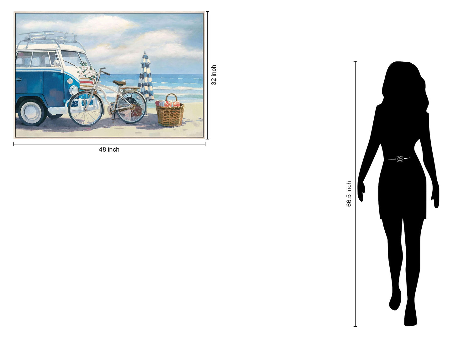 Seaside Escape Journey - 32" x 48" Framed Wall Art