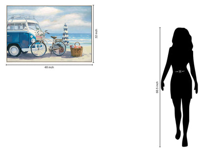 Seaside Escape Journey - 32" x 48" Framed Wall Art