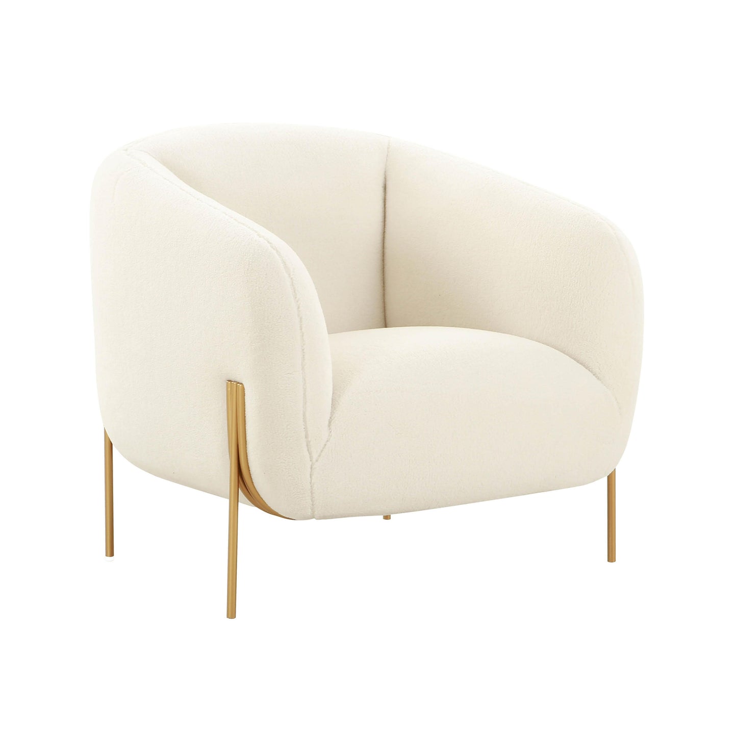 Kandra - Shearling Accent Chair - Cream