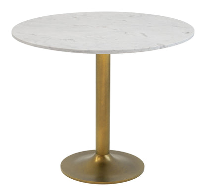 Fullerton - Dining Table - White / Gold