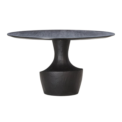 Gevra - Acacia & Faux Plaster Dining Table - Black