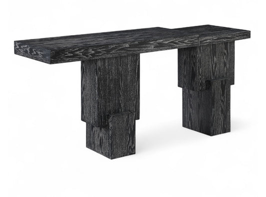 Anzio - Oak Veneer And Solid Wood Console Table