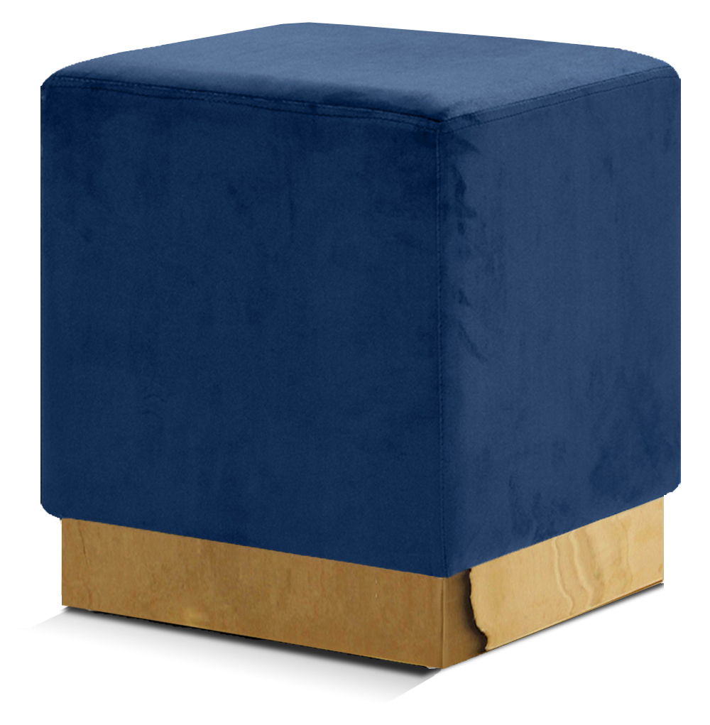 Jax - Stool Ottoman with Gold Base